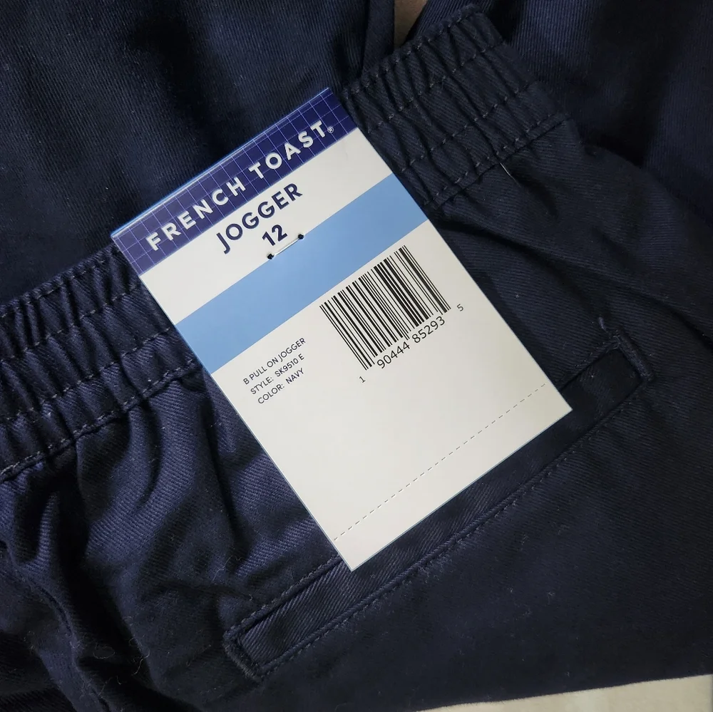 French Toast Boys Pull-On Joggers NWT Navy | School Uniform Size 12